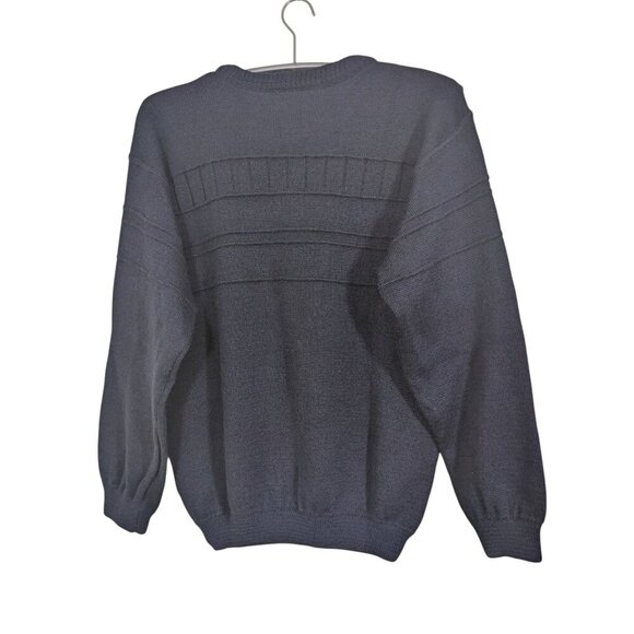 LL Bean Vintage Mens XLT Blue Grandpa Wool Sweater Made in Ireland Fisherman - Picture 2 of 4